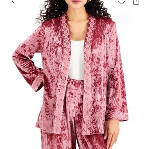Sexy pink velvet cardigan